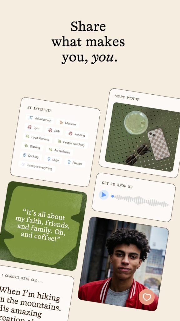 Share what makes you, you. On Salt - Christian Dating App.